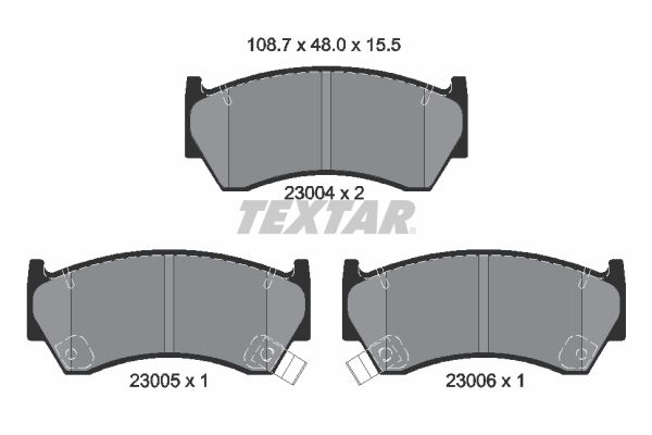 TEXTAR 2300401 Brake Pad Set, disc brake