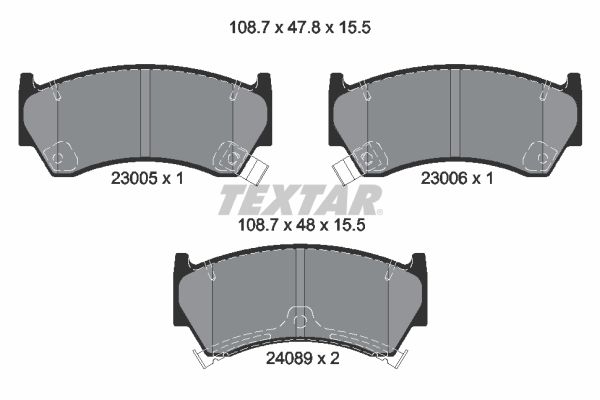 TEXTAR 2300501 Brake Pad Set, disc brake