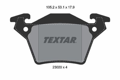 Brake Pad Set, disc brake TEXTAR 2302001