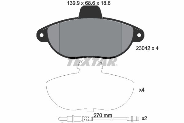 TEXTAR 2304201 Brake Pad Set, disc brake