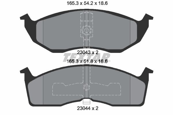 TEXTAR 2304301 Brake Pad Set, disc brake
