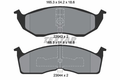 Brake Pad Set, disc brake TEXTAR 2304301