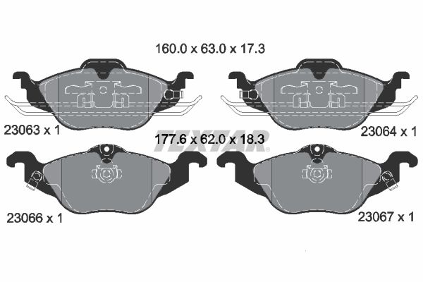 TEXTAR 2306302 Brake Pad Set, disc brake