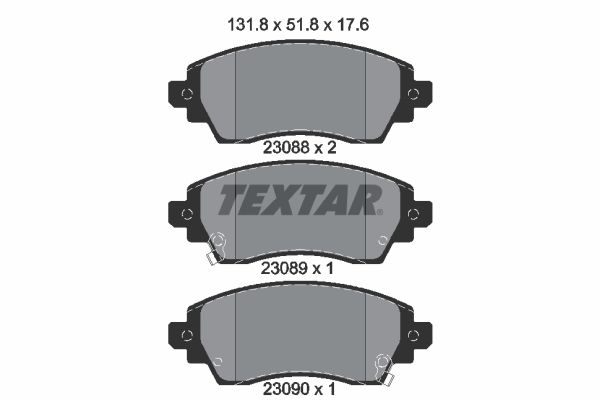TEXTAR 2308801 Brake Pad Set, disc brake