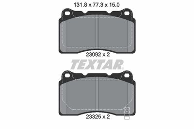 Brake Pad Set, disc brake TEXTAR 2309204