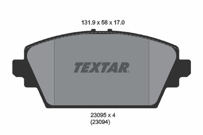 Brake Pad Set, disc brake TEXTAR 2309501