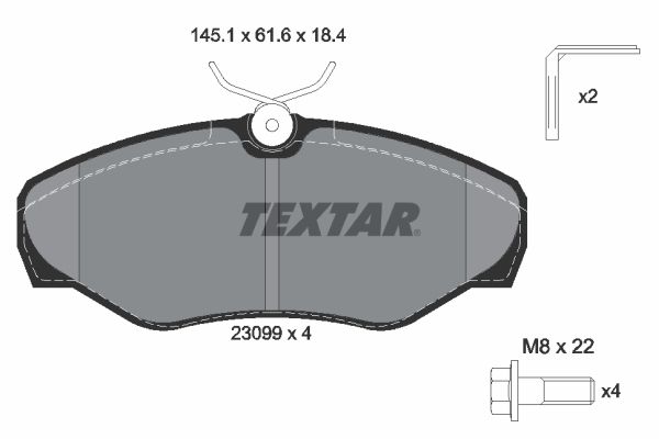 TEXTAR 2309902 Brake Pad Set, disc brake