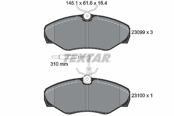 TEXTAR 2309903 Brake Pad Set, disc brake