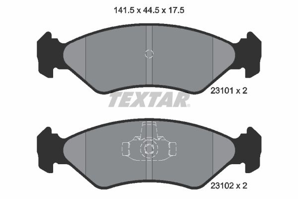 TEXTAR 2310101 Brake Pad Set, disc brake