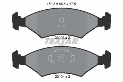 Brake Pad Set, disc brake TEXTAR 2310301