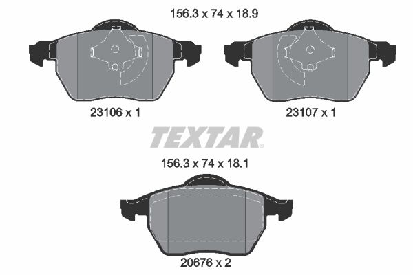 TEXTAR 2310601 Brake Pad Set, disc brake