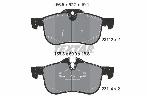 TEXTAR 2311203 Brake Pad Set, disc brake