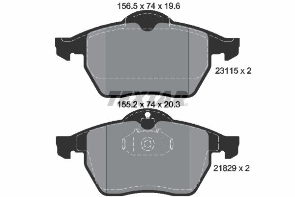TEXTAR 2311502 Brake Pad Set, disc brake