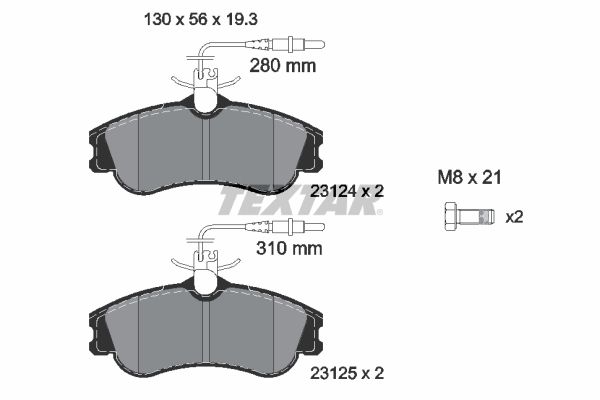 TEXTAR 2312401 Brake Pad Set, disc brake