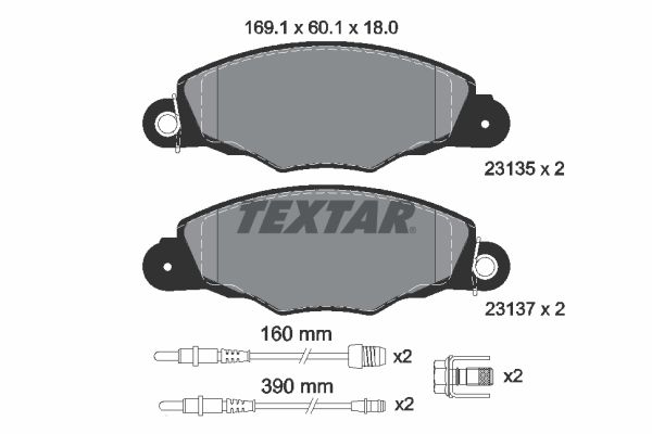 TEXTAR 2313503 Brake Pad Set, disc brake