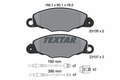 Brake Pad Set, disc brake TEXTAR 2313503