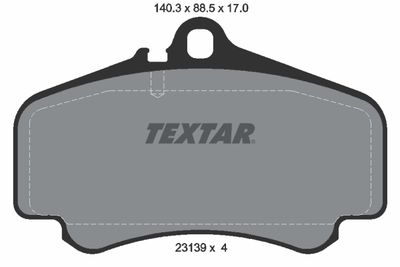 Brake Pad Set, disc brake TEXTAR 2313901
