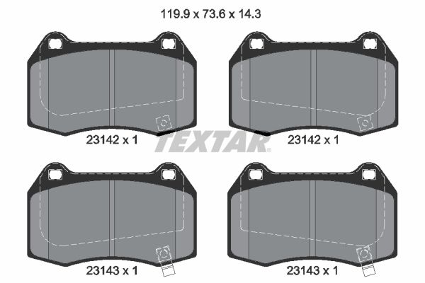 TEXTAR 2314201 Brake Pad Set, disc brake
