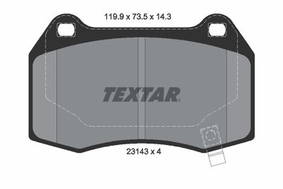 Brake Pad Set, disc brake TEXTAR 2314301