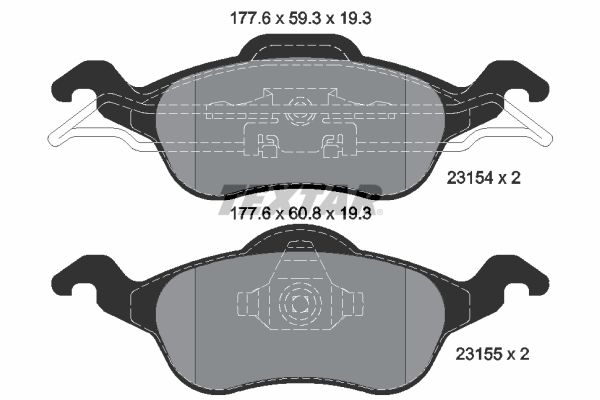 TEXTAR 2315402 Brake Pad Set, disc brake