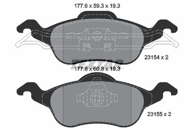 Brake Pad Set, disc brake TEXTAR 2315402