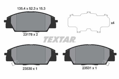 Brake Pad Set, disc brake TEXTAR 2317801