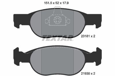 Brake Pad Set, disc brake TEXTAR 2318101