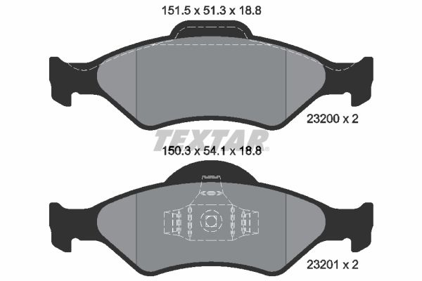 TEXTAR 2320001 Brake Pad Set, disc brake