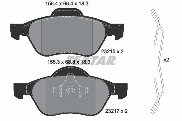 TEXTAR 2321502 Brake Pad Set, disc brake