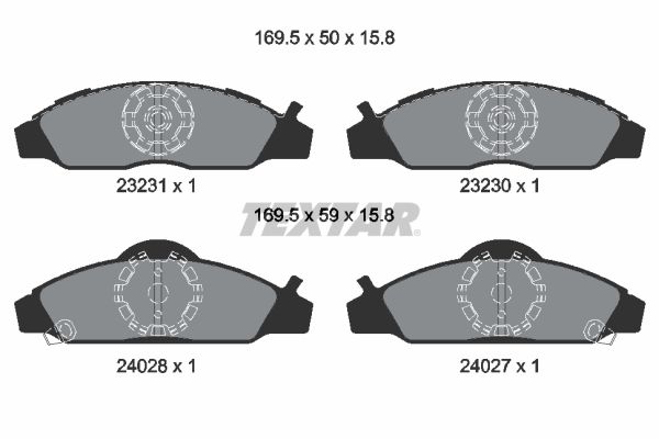 TEXTAR 2323101 Brake Pad Set, disc brake