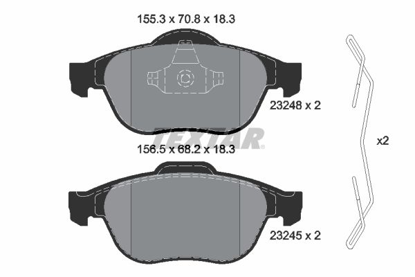 TEXTAR 2324802 Brake Pad Set, disc brake
