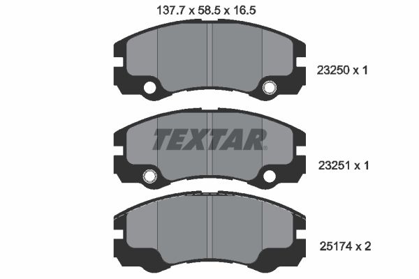 TEXTAR 2325001 Brake Pad Set, disc brake