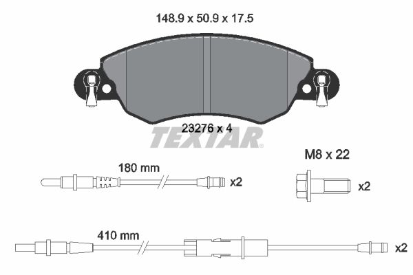 TEXTAR 2327601 Brake Pad Set, disc brake