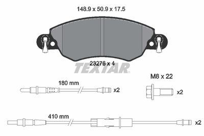 Brake Pad Set, disc brake TEXTAR 2327601