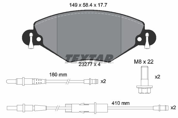 TEXTAR 2327701 Brake Pad Set, disc brake