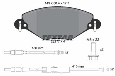 Brake Pad Set, disc brake TEXTAR 2327701