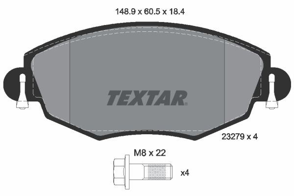 TEXTAR 2327904 Brake Pad Set, disc brake