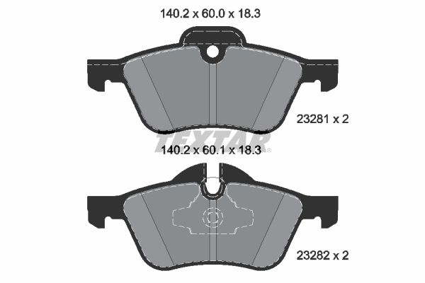 TEXTAR 2328101 Brake Pad Set, disc brake