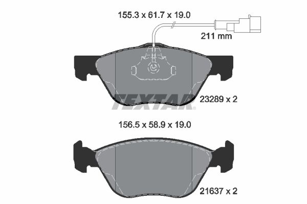 TEXTAR 2328902 Brake Pad Set, disc brake