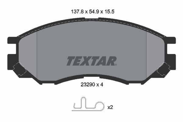 TEXTAR 2329002 Brake Pad Set, disc brake