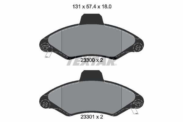 TEXTAR 2330002 Brake Pad Set, disc brake