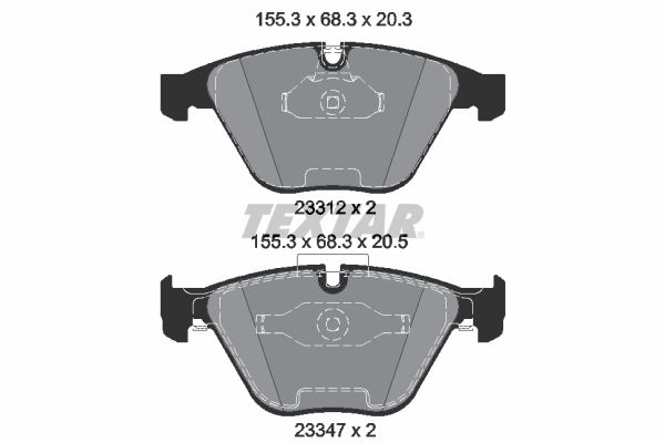 TEXTAR 2331207 Brake Pad Set, disc brake