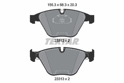 Brake Pad Set, disc brake TEXTAR 2331211