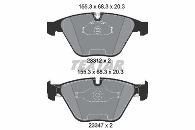 Brake Pad Set, disc brake TEXTAR 2331281