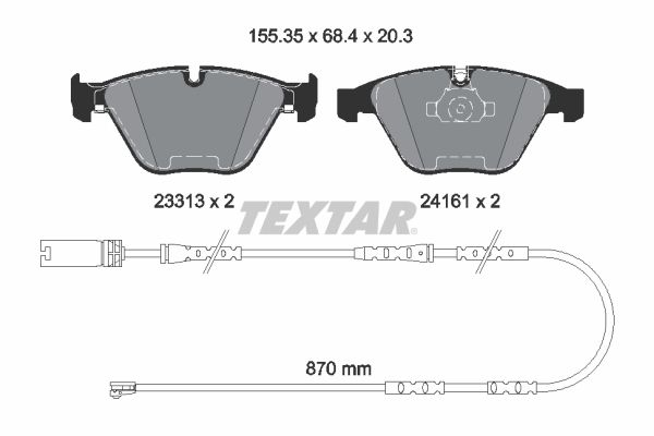 TEXTAR 2331307 Brake Pad Set, disc brake