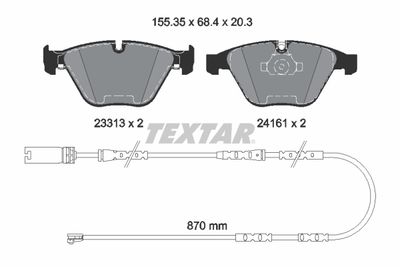 Brake Pad Set, disc brake TEXTAR 2331307