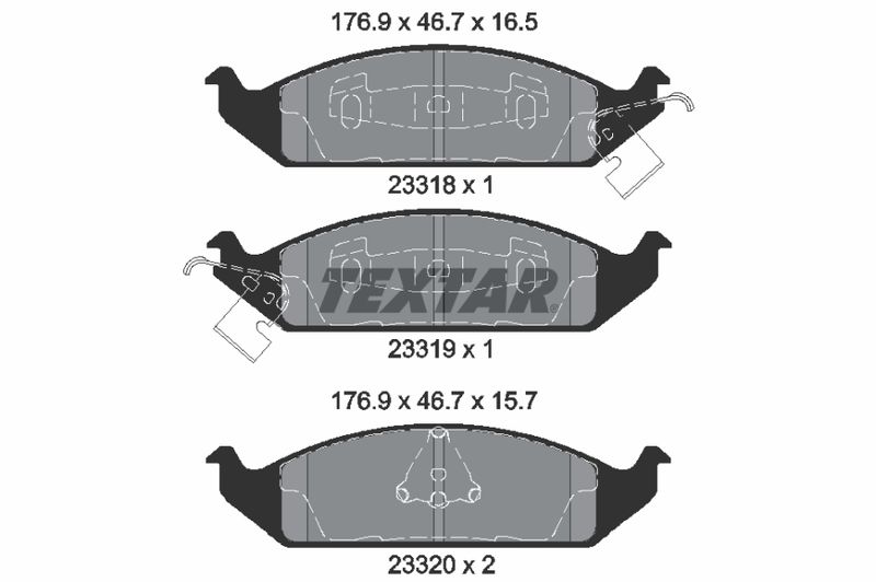 TEXTAR 2331801 Brake Pad Set, disc brake