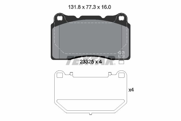 TEXTAR 2332502 Brake Pad Set, disc brake