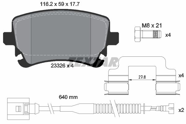 TEXTAR 2332603 Brake Pad Set, disc brake