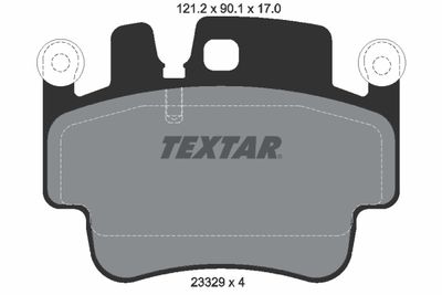 Brake Pad Set, disc brake TEXTAR 2332902